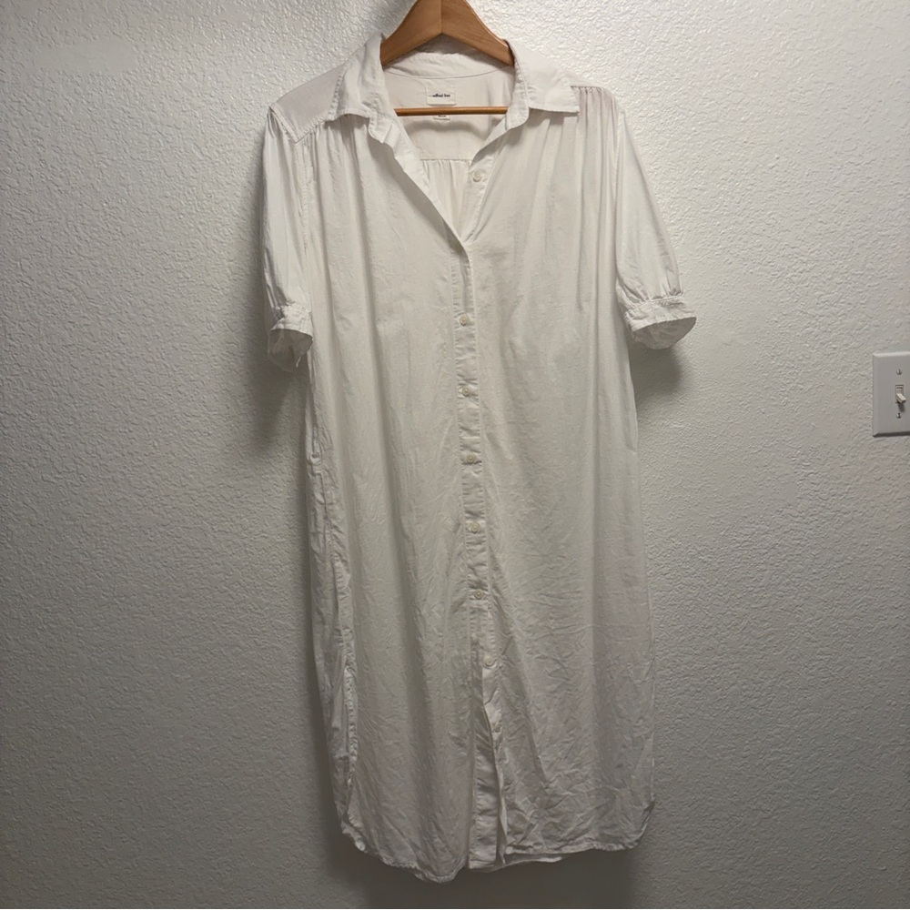 Aritzia Wilfred free button up shirt dress women’s size Small white oversized